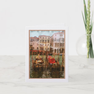 Carte Amore Venezia ! Deux gondoles/photo d'apparence v