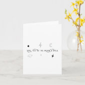 Carte amour à la lune et retour (Fleur jaune)