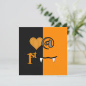 Carte Amour à la première bouchée Halloween (Debout devant)