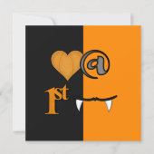 Carte Amour à la première bouchée Halloween (Devant)