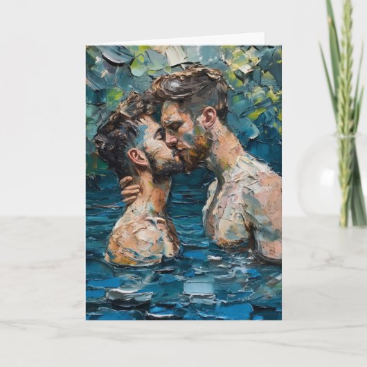 Carte Amour à l'Impasto dans une Clairière de Forêt (Devant)