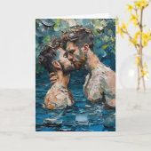 Carte Amour à l'Impasto dans une Clairière de Forêt (Fleur jaune)