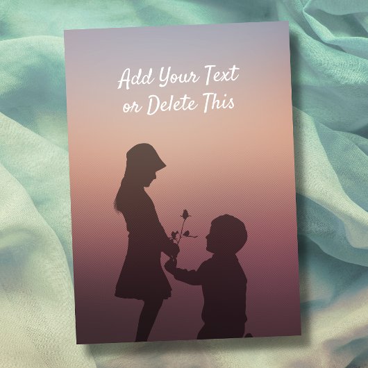 Carte Amour, Amitié, Appréciation au coucher du soleil