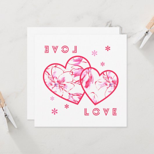 Carte Amour Amour (Devant/Arrière en situation)