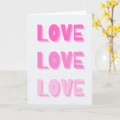 Carte Amour Amour Amour (Fleur jaune)