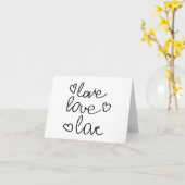 Carte Amour, Amour, Amour dans Messy Cursive Écriture BL (Fleur jaune)
