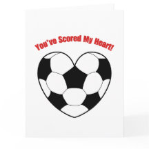Amour Amoureux Coeur Football Pun Valentine's Card