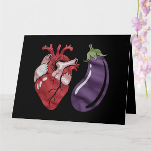 Carte Amour Aubergine Drôle Fierté Gay Humour LGBTQ Blag