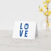Carte Amour avec Empreinte de patte (Chats, Chiens, Anim (Fleur jaune)
