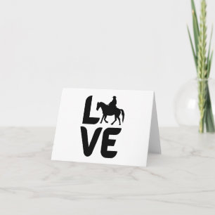 Carte Amour avec le cheval occidental comme O BLANK