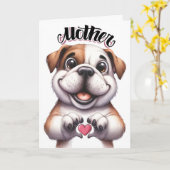 Carte Amour Canin - Voir à l'intérieur (Fleur jaune)