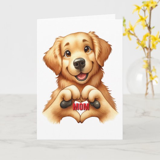 Carte Amour Canin - Voir à l'intérieur (Fleur jaune)