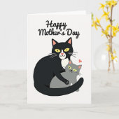 Carte Amour Chats à Points (Fleur jaune)