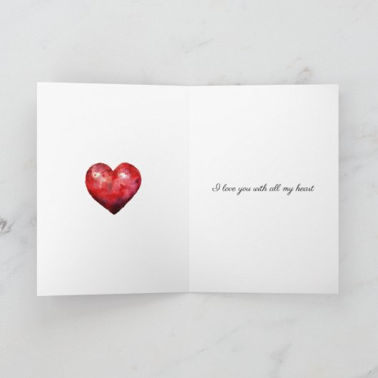 Carte Amour chéri (Intérieur)