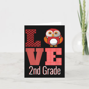 Carte Amour Chouette de 2e année Deuxième année Retour à