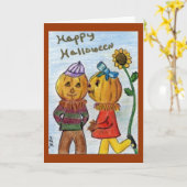 Carte Amour citrouille (Fleur jaune)