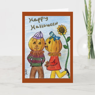 Carte Amour citrouille