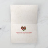 Carte Amour coeur pétunia avec anniversaire papillon (Intérieur)