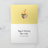 Carte Amour Coeurs Ajouter des noms chaque année Bonne A (Intérieur)