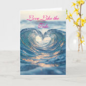 CARTE AMOUR COMME LA MARÉE (Fleur jaune)