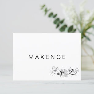 Carte Amour côtier Plage de sable Ligne minimale Art Pla