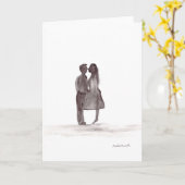 Carte Amour couple en amour anniversaire (Fleur jaune)
