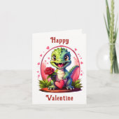 Carte Amour dans un style dragon mignon pour la Saint-Va (Devant)
