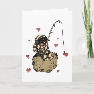 Carte Amour d'astronaute Saint Valentin cœur