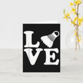 Carte Amour de badminton (Fleur jaune)