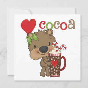Carte Amour de cacao d'ours de fille