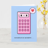 Carte Amour de calculatrice (Fleur jaune)