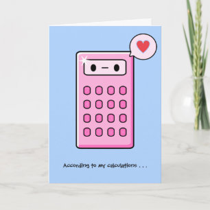Carte Amour de calculatrice
