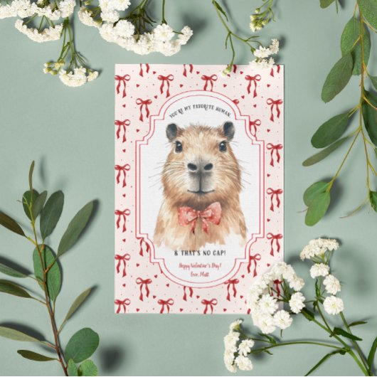 Carte Amour de capybara : Pas de cap Saint-Valentin