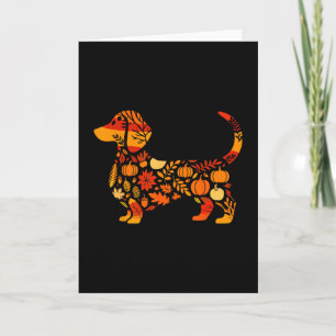 Carte Amour de chien teckel d'automne Maman doxie Action