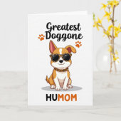Carte Amour de chiot tacheté mat (Fleur jaune)
