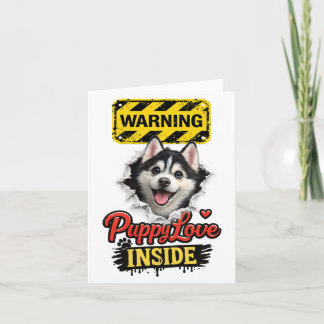 Carte Amour de chiots pour la Saint-Valentin
