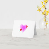 Carte Amour de coccinelle (Fleur jaune)
