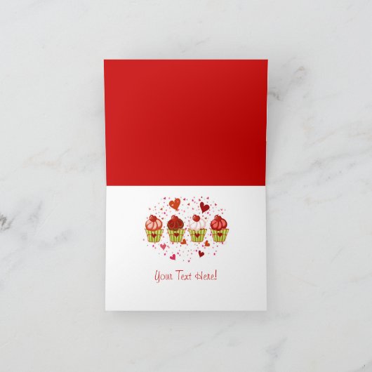 Carte Amour de Cupcake (Intérieur)