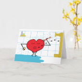 Carte Amour de douche : (Fleur jaune)