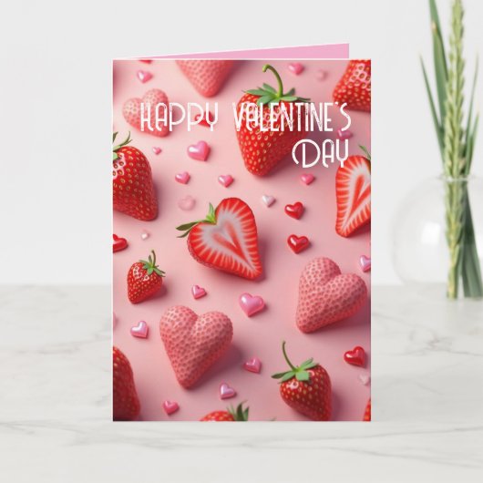 Carte amour de fraise (Devant)