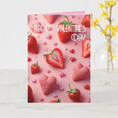 Carte amour de fraise (Fleur jaune)