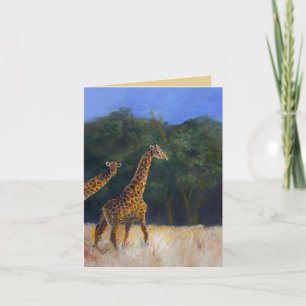 Carte Amour de girafe