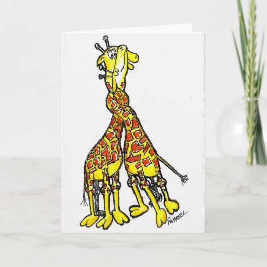 CARTE AMOUR DE GIRAFE (Devant)