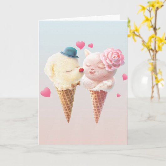 Carte Amour de glace (Fleur jaune)