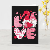 Carte Amour de gnome de la Saint-Valentin  (Fleur jaune)