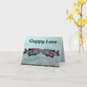 Carte Amour de guppy (Fleur jaune)