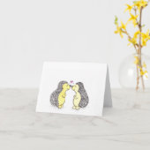 Carte Amour de hérisson (Fleur jaune)