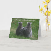 Carte Amour de lémurien ! .. Joyeux Anniversaire (Fleur jaune)