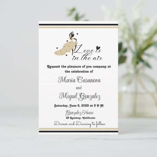 Carte Amour de mariage flamand L'amour est dans l'air (Debout devant)