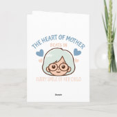 Carte amour de mère sincère - jour de la mère (Dos)
